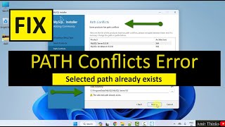 Fix MySQL selected path already exists ERROR  Some products has path conflicts  Amit Thinks [upl. by Gratiana]