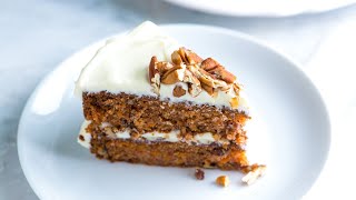 Incredibly Moist Carrot Cake Recipe  Homemade Carrot Cake [upl. by Greyso725]