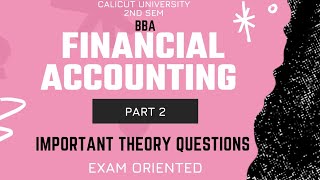 Calicut University 2nd Sem BBA Financial Accounting All about Shares With Notes [upl. by Royall]