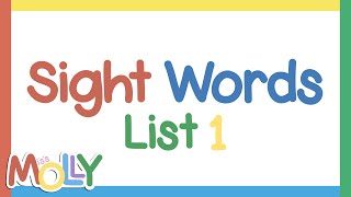 Sight Words Song List 1  High Frequency Words PreK Kindergarten Miss Molly Sing Along Songs [upl. by Chouest246]