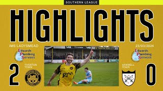 Tiverton Town 20 Hanwell Town  Southern League Premier South  Saturday 23rd March 2024 [upl. by Kolk]