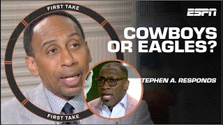 Stephen A thinks the Cowboys are the BIGGER threat than the Eagles 🤠  First Take [upl. by Takken]