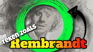 Hoe teken je een Rembrandt Portret  Selfie Houtskool tekening [upl. by Dzoba745]