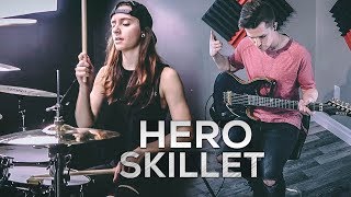 Skillet  Hero  Kristina Schiano amp Cole Rolland Cover [upl. by Noswad23]