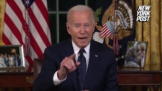 Biden appeared to read teleprompter instruction to ‘make it clear’ during national address [upl. by Shirleen]