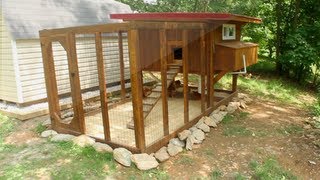 Backyard chickens  Chicken coop tour Easy to clean [upl. by Rapsag]