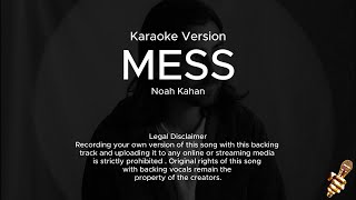 Noah Kahan  Mess Karaoke Version [upl. by Noira]