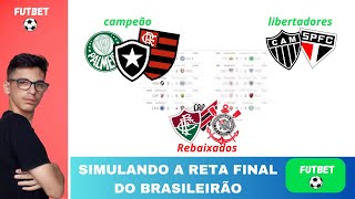 Simulando a reta final do brasileirão CORINTHIANS REBAIXADO [upl. by Atews]