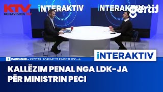 Kallëzim penal nga LDKja për ministrin Peci  Paris Guri  Interaktiv  20112024  KTV [upl. by Zins]