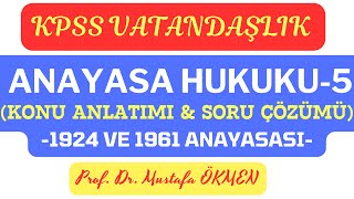 KPSS Vatandaşlık Anayasa Hukuku5 amp Konu Anlatımı ve Soru Çözümü kpss2024 kpss kpssanayasa [upl. by Zenobia214]