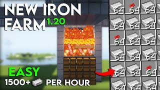 NEW Minecraft 120 IRON FARM TUTORIAL  1500 Iron Per Hour  Easy and Efficient [upl. by Merlin]