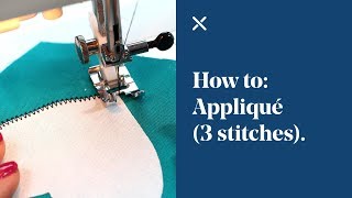 How To Appliqué 3 different stitches [upl. by Cassilda]