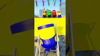 GTA V YELLOW MINION SUPER JUMP WITH COLOUR MINIONS BUT ALL CLEARED EP537 shorts [upl. by Buckden]