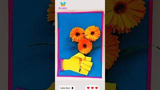 paper flower card  fun art and craft ideas ytviral 🔥 like ❤️ diy art craft papercraft reels [upl. by Bickart495]