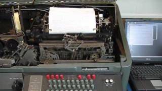 Model 28 ASR Teletype Demonstration 1  Telephone Museum of PEI [upl. by Nayar]