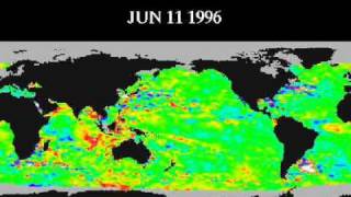 Sea Surface Height Animation 1992 to 2002  JPL Video tpglobalmpg [upl. by Earissed]