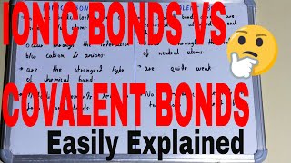 Ionic Bonds vs Covalent BondsDifference between ionic and covalent bondsIonic and covalent bond [upl. by Aronson]