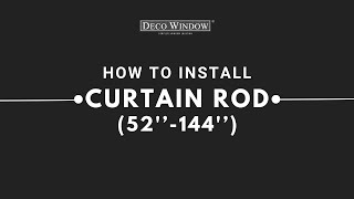 Curtain Rod Installation Video 52144 [upl. by Lavicrep]