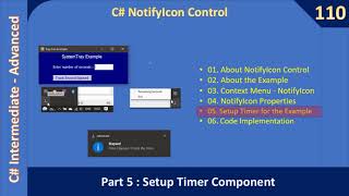 C NotifyIcon Control  Part 5  Setup Timer  C Advanced 110 [upl. by Launame640]