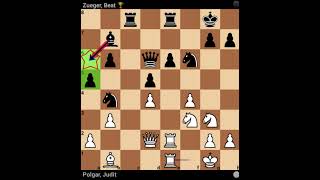 GM Polgar Judit vs GM Zueger Beat  1987 French Defence Classical Variation Tarrasch Variation [upl. by Erdne337]