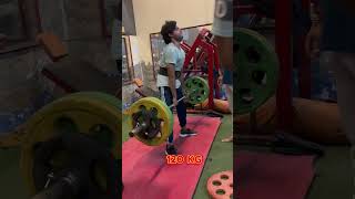 120 kg first time 🕰️ dedlift 😈 shorts trending [upl. by Ellasal]