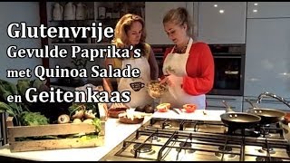 Glutenvrije Gevulde paprikas met Quinoa Salade en Geitenkaas [upl. by Deys]