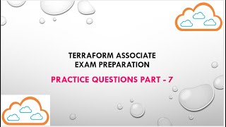 Terraform Associate Exam Sample Questions Terraform Practice Questions Part 7 [upl. by Clemmie625]