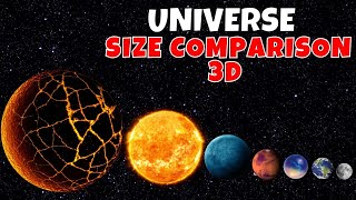 3D Universe Size Comparison  3D Comparison Animation  Planet Size Comparison [upl. by Bower]