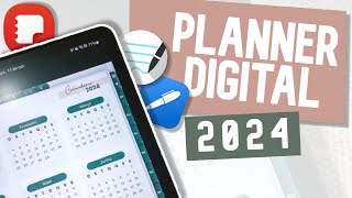 Planner Digital 2024 ✨ COMPLETO Samsung Notes Goodnotes e Noteshelf [upl. by Aviva638]