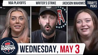 NBA Playoffs Continue and the Writers Strike  Barstool Rundown  Wednesday May 3rd 2023 [upl. by Adidnere]