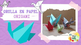 ¿Cómo hacer una GRULLA de PAPEL  ORIGAMI [upl. by Mahgem]