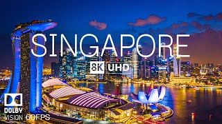 SINGAPORE 8K Video Ultra HD With Soft Piano Music  60 FPS  8K Nature Film [upl. by Lesley60]