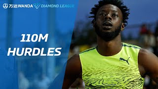 Rasheed Broadbell runs sub13 in stunning 110m hurdles win in Lausanne  Wanda Diamond League 2022 [upl. by Ellette]