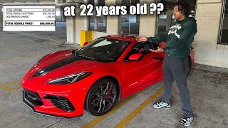 HOW I GOT A 88K C8 CORVETTE at 22 YEARS OLD  Monthly Cost Down Payment Credit Insurance [upl. by Magen]