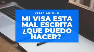 Mi visa AMERICANA esta MAL escrita ¿QUE puedo hacer✔️ [upl. by Nehtanoj]