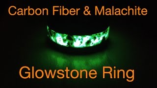 How to Make a Malachite and Carbon Fiber Glow Ring on a Lathe [upl. by Drews]