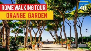 Most famous garden in Rome Orange Garden  Rome Walking Tour ULTRAHD 4K [upl. by Araeit]