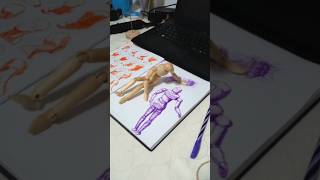 Stop motion animation cena02 o boneco articulado e o sketchbook animation art stopmotion [upl. by Annaehs602]