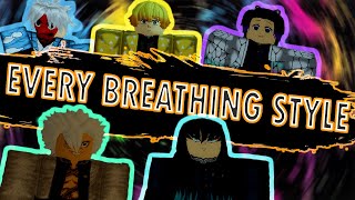 EVERY Breathing Style Showcase  Roblox Demon Slayer RPG 2 [upl. by Ballman]