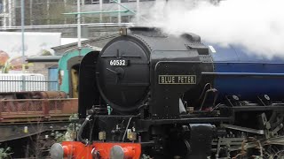 Blue Peter A2 Pacific 60532 Returns to Steam at Crewe  14th March 2024 [upl. by Nosreve]