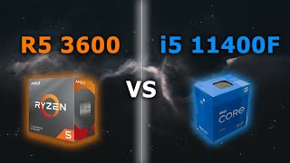 AMD Ryzen 5 3600 vs i5 11400F in 6 Gaming Benchmarks [upl. by Eugeniusz]