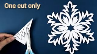 Paper Snowflakes  Easy Paper Snowflakes  How to make Snowflakes out of paper Christmas craft DIY [upl. by Podvin]