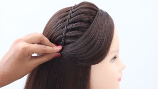 top super open hairstyle for party  hairstyle for girls  hairstyle for wedding  hair style girl [upl. by Nilkcaj]