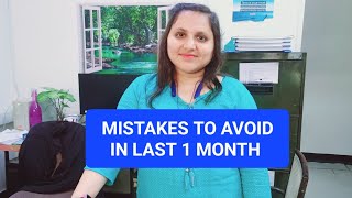 MISTAKES TO AVOID IN LAST 1 MONTH OF PREPARATION OF CSIR NET LIFESCIENCE ❌️❌️ [upl. by Lachus698]