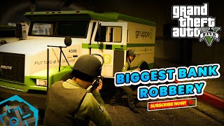 GTA V Cash Truck Heist Bank Looting Gone Wild No Annoying Commentary [upl. by Ariec906]