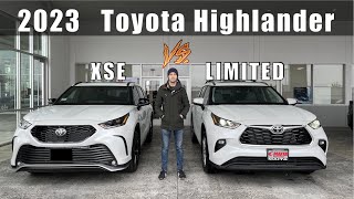 Refreshed 2023 Toyota Highlander Limited vs Highlander XSE [upl. by Hyacinthia189]