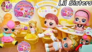 Fake LOL Surprise Dolls Dress Up  LQL Lil Sisters Fizz Shell Water DIY Confetti Pop Num Noms [upl. by Kittie367]