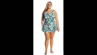 Sporti Plus Size Tropic Swim Dress  SwimOutletcom [upl. by Neeluj]