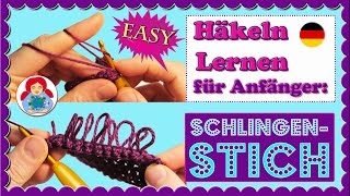 Der Schlingenstich Schl S  Häkeln für Anfänger • Sami Doll Tutorials [upl. by Nirtiac]