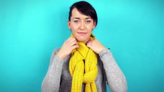 Cool Way to Tie a Scarf  Twisted Loop Knot [upl. by Annael569]